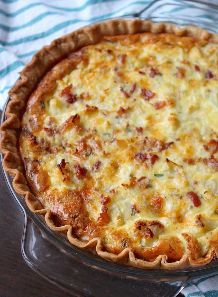 Cauliflower Bacon Quiche | 12 Tomatoes