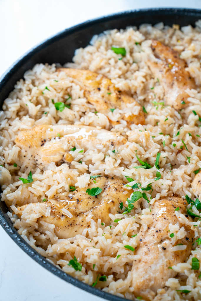 One-Pan Chicken Scampi and Garlic-Parm Rice | 12 Tomatoes