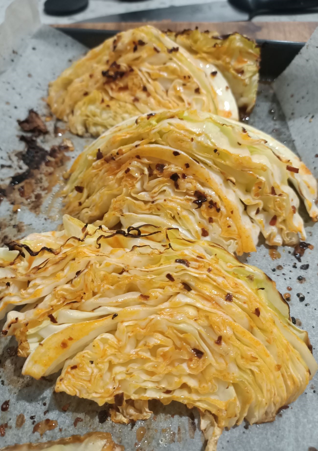 Spicy Baked Cabbage