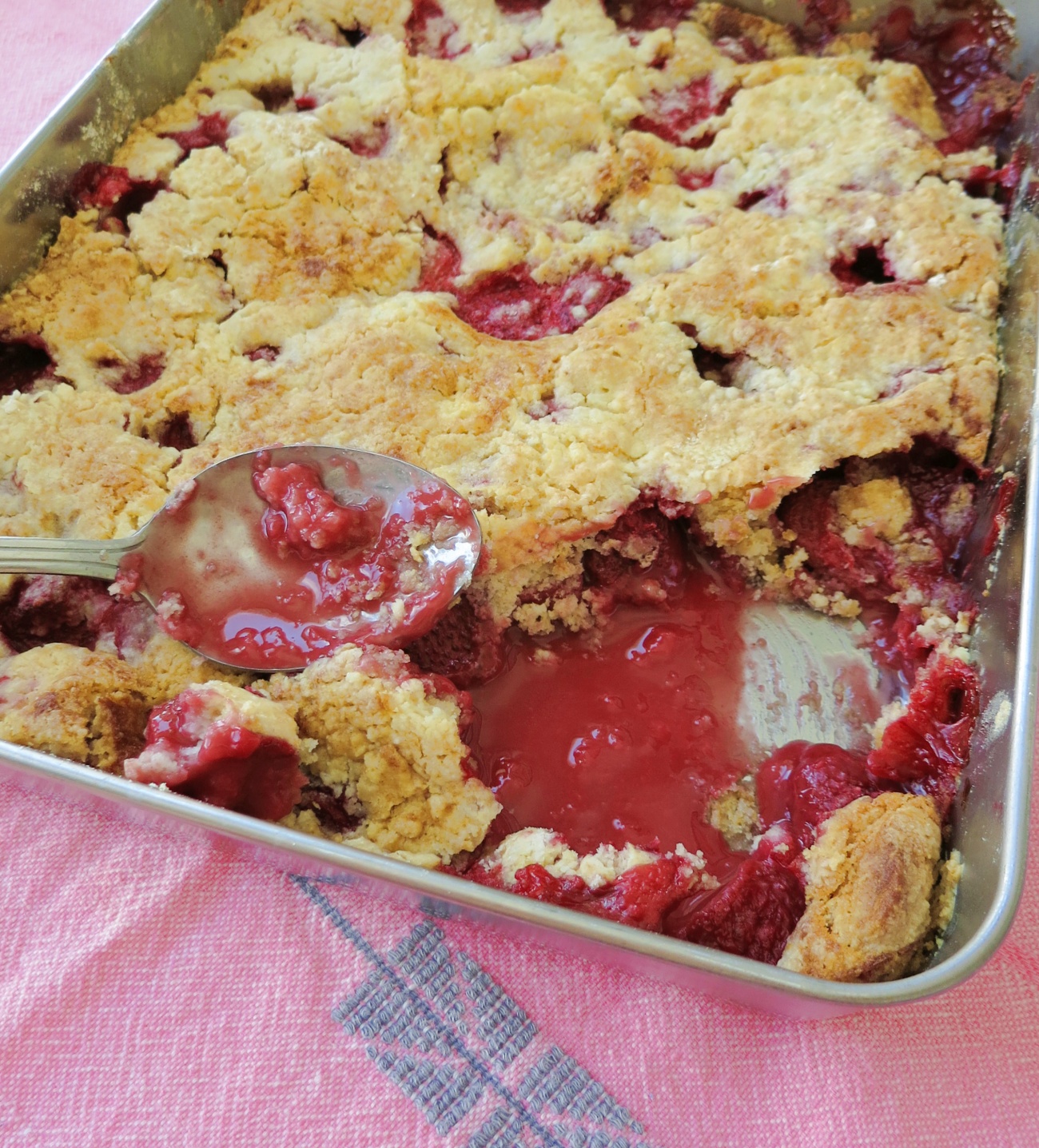 Strawberry Cobbler Dump Cake