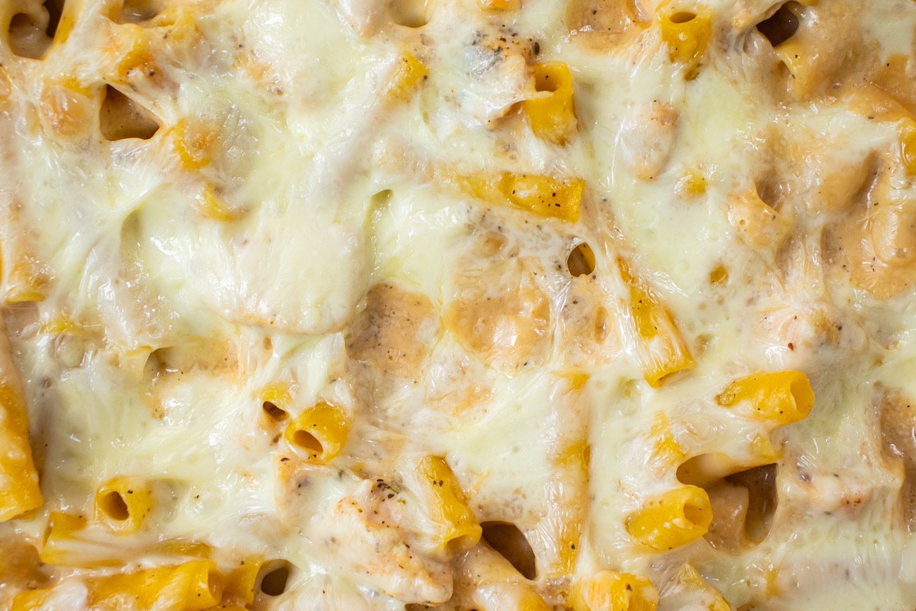 No-Boil Chicken Alfredo Bake - Creamy & Delicious - Fed & Fit