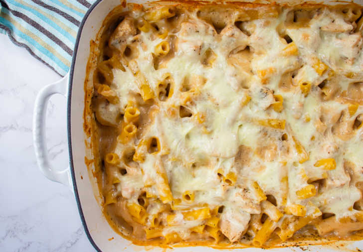 NoBoil Chicken Alfredo Pasta Bake 12 Tomatoes