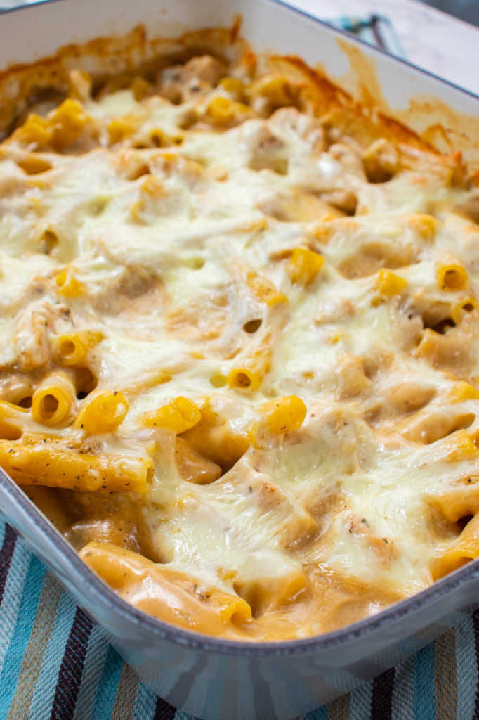 NoBoil Chicken Alfredo Pasta Bake 12 Tomatoes