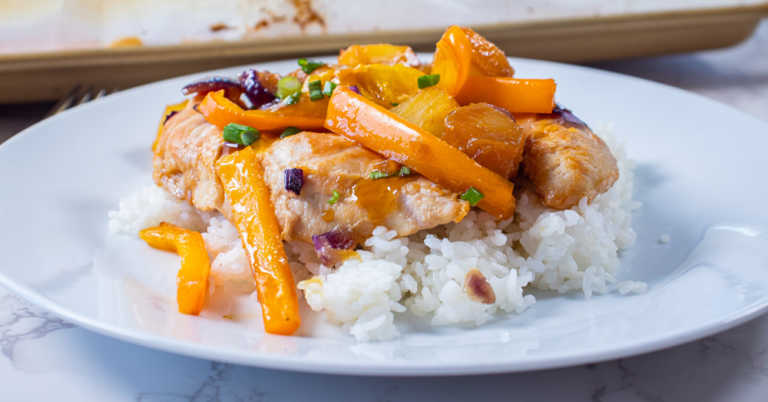 Sheet Pan Pineapple Chicken