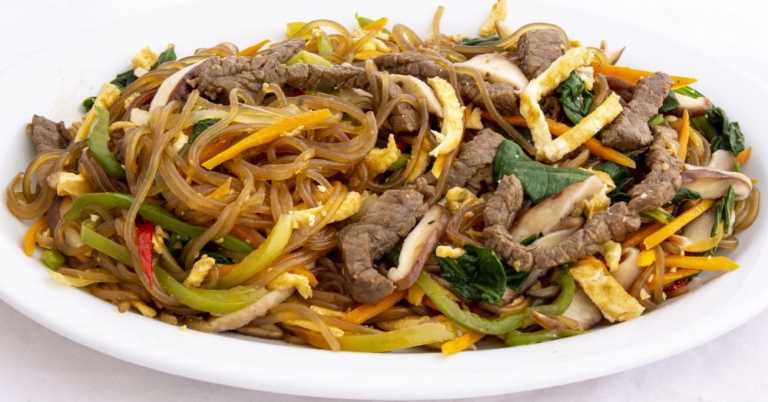Beef Japchae (Korean Glass Noodles)