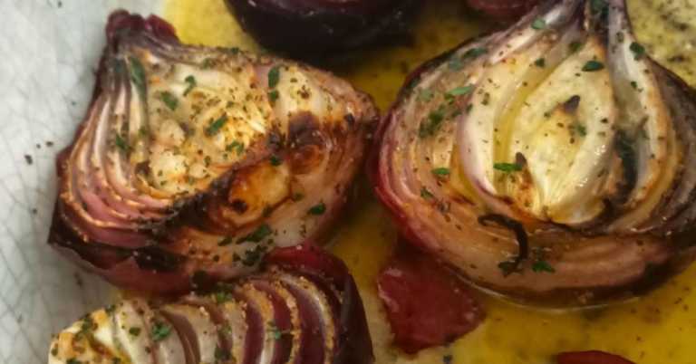 Buttery Roasted Red Onions