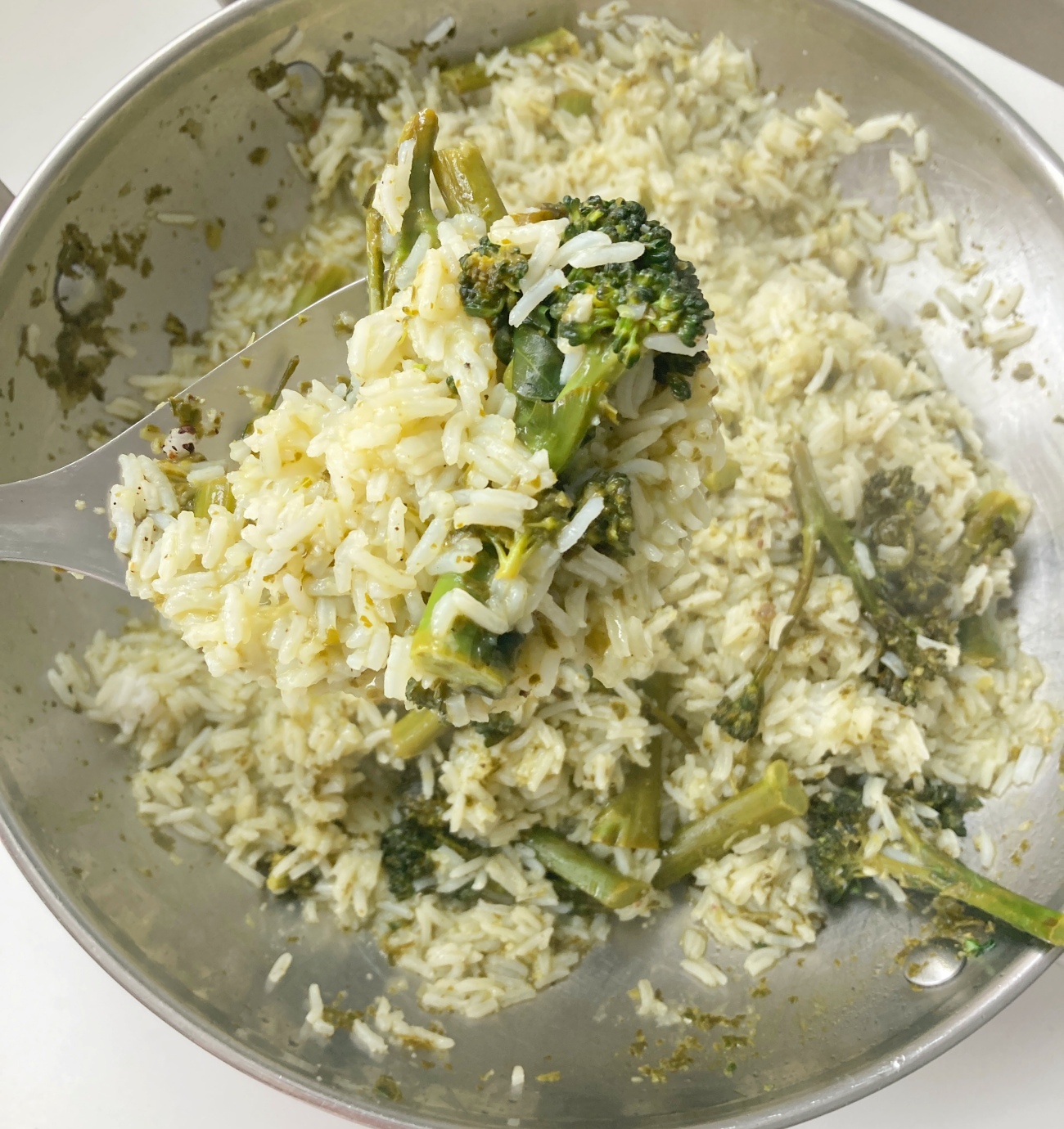 Lemon Basil Broccolini and Rice