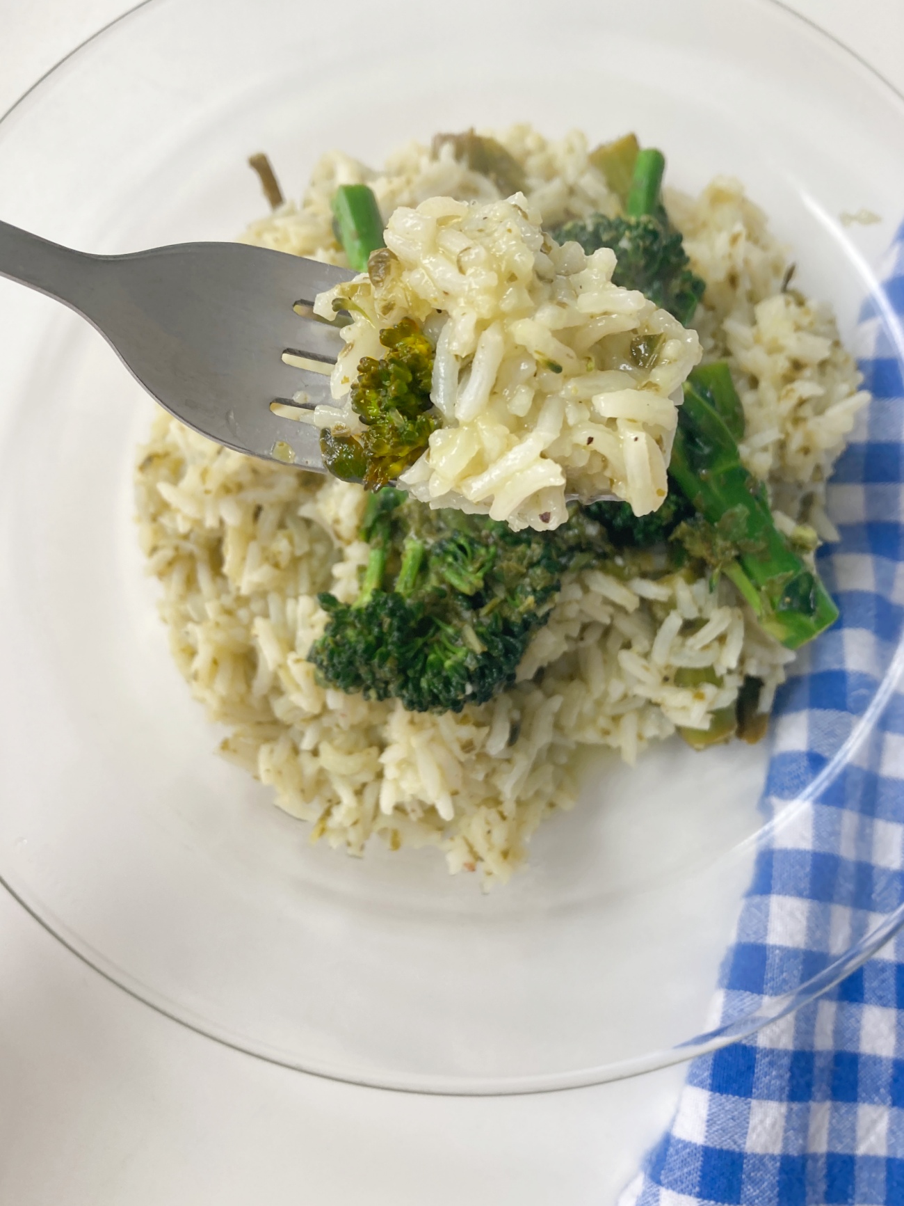 Lemon Basil Broccolini and Rice