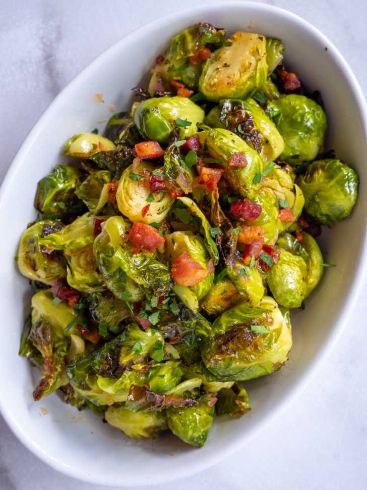 Crispy Bacon Fat Brussels Sprouts Recipe