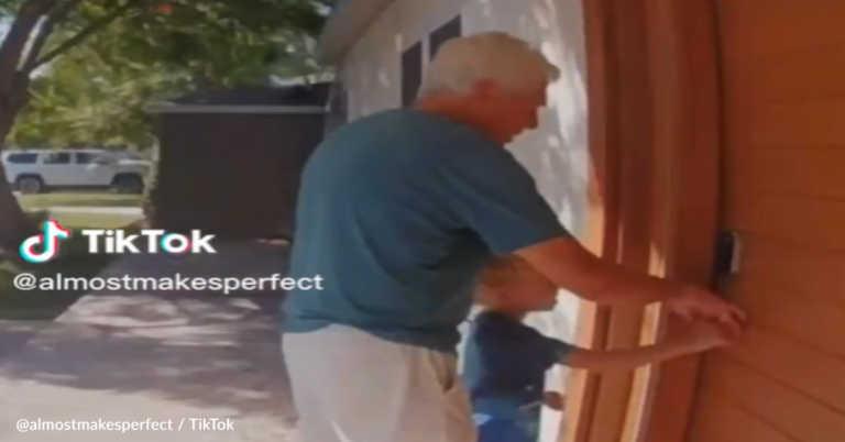 Mom Spies On Grandpa Babysitting And Can’t Believe What She Sees