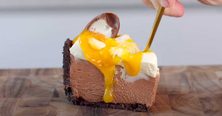 The Classic Cadbury Creme Egg Scaled Up Into A Delicious Cheesecake Form