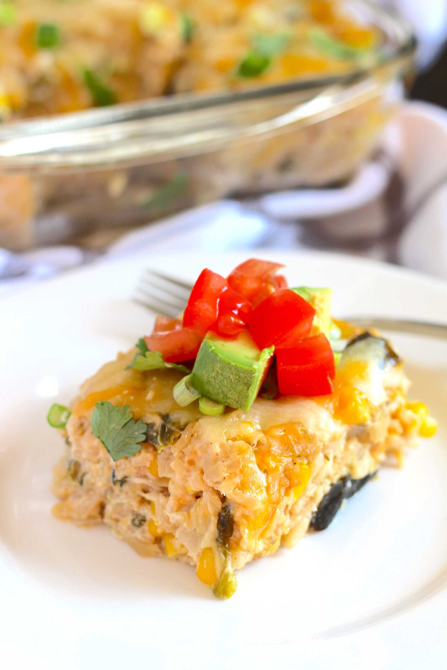 Cheesy Poblano Rice Bake | 12 Tomatoes