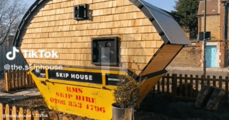 Man Transforms Waste Container Into A Tiny Home To Save On Rent