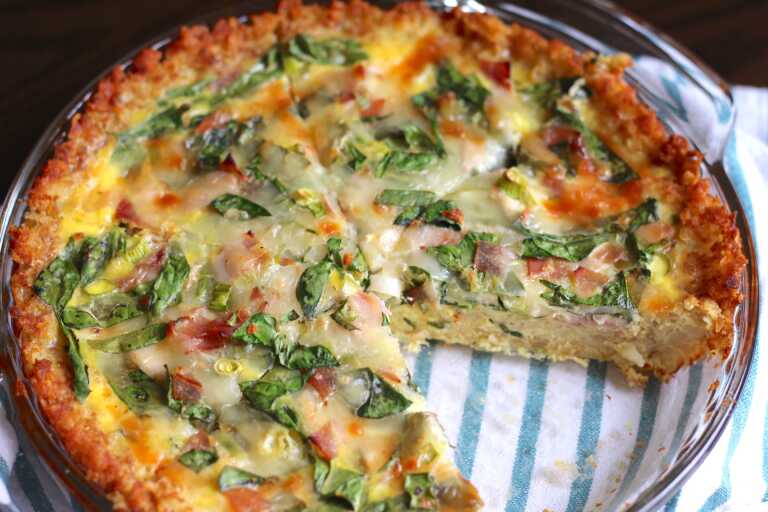 Tater Tot Crust Quiche