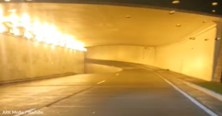 Optical Illusion Transforms Puddle Into Bottomless Pit