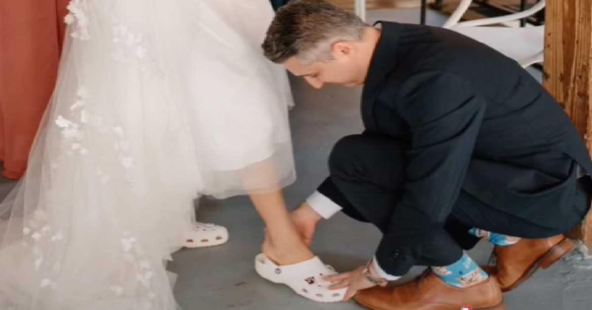 Wedding on sale crocs heels