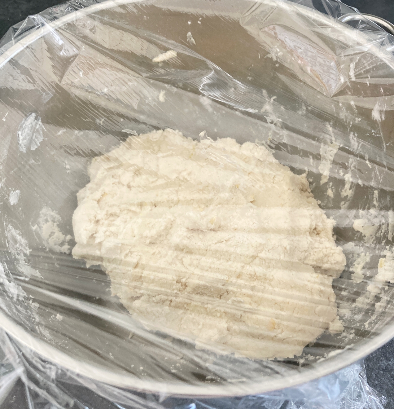 Cream butter and sugar together with electric mixer for 4 minutes. Add egg and stir. Add remaining cookie dough ingredients and stir until uniform in color. Cover and refrigerate for 2 hours.