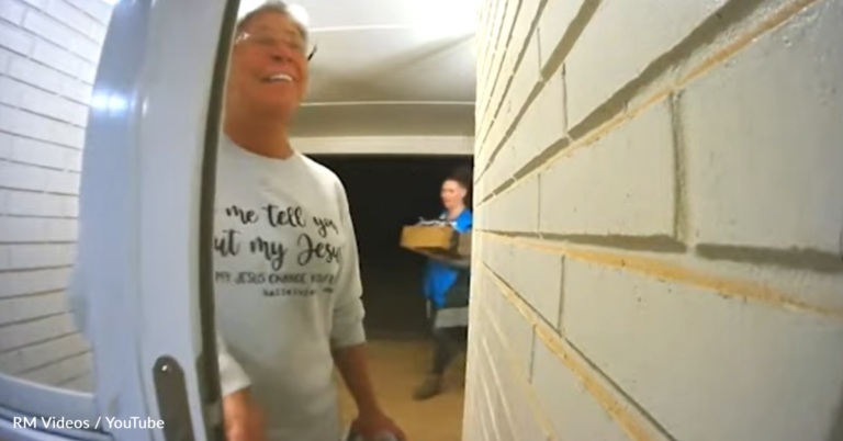 Amazon Delivery Person Spooks Elderly Woman Leaving The House