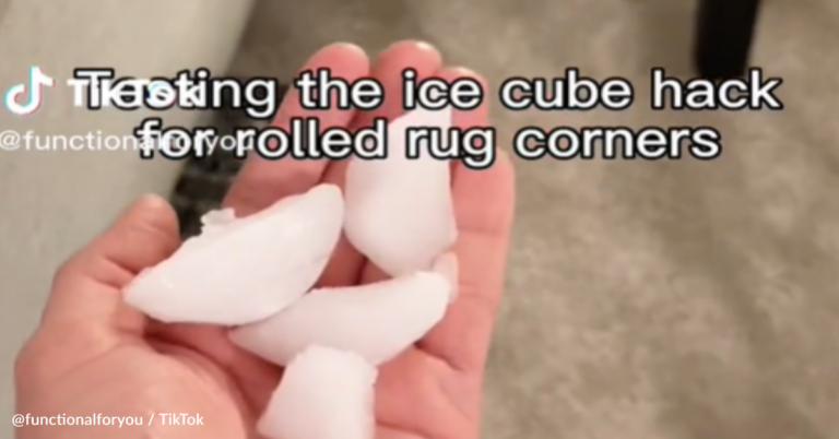 How To Use Ice Cubes To Remove Annoying Rug Corner Curls