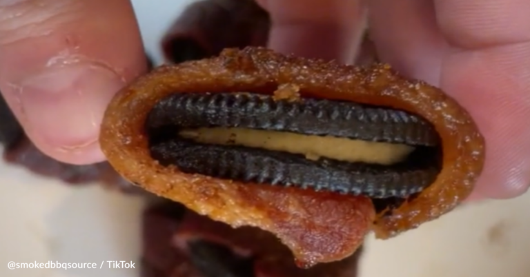 Man Divides The Internet With Bacon-Wrapped Oreos For Dessert