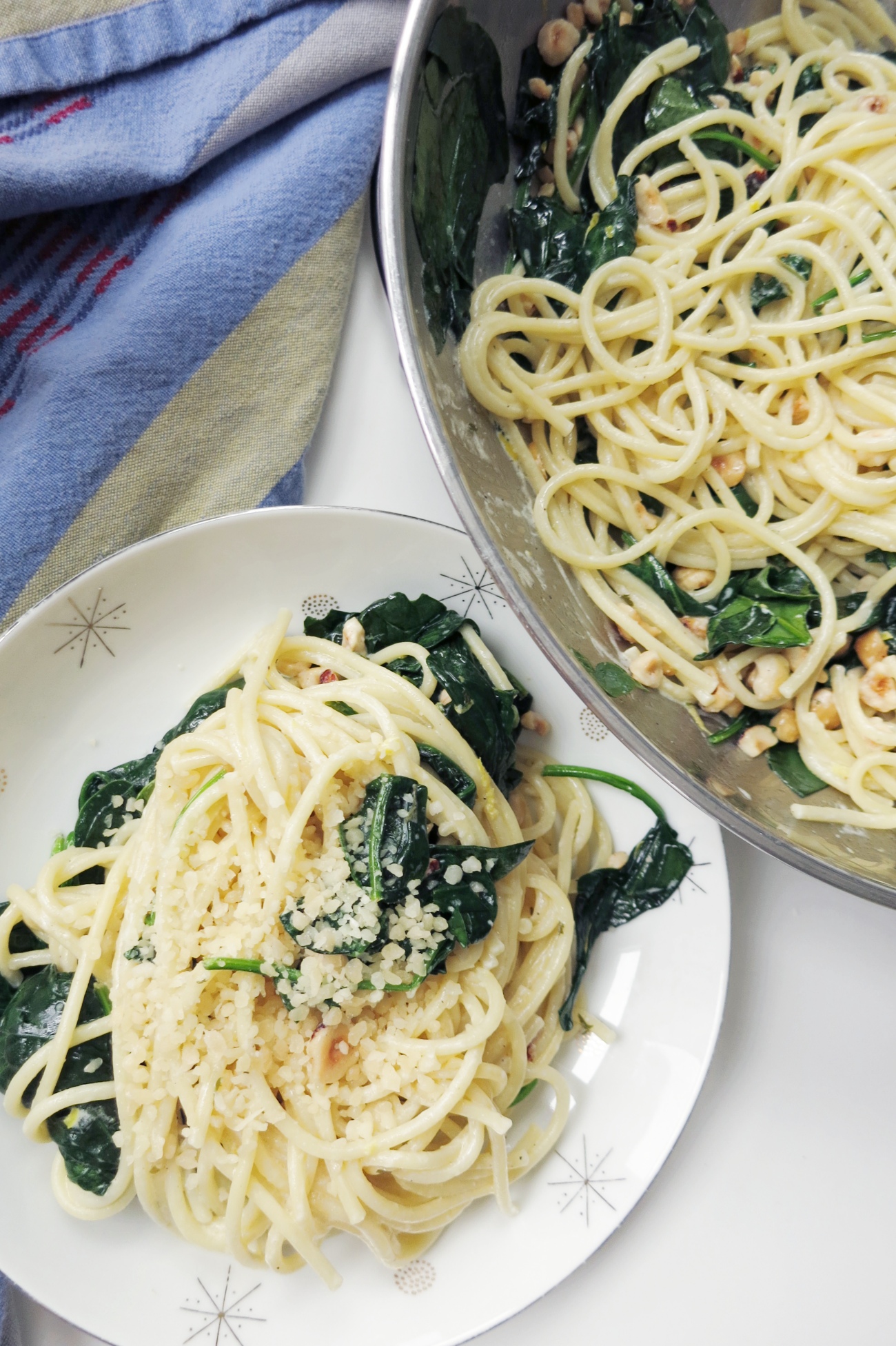 Mascarpone Spinach Spaghetti