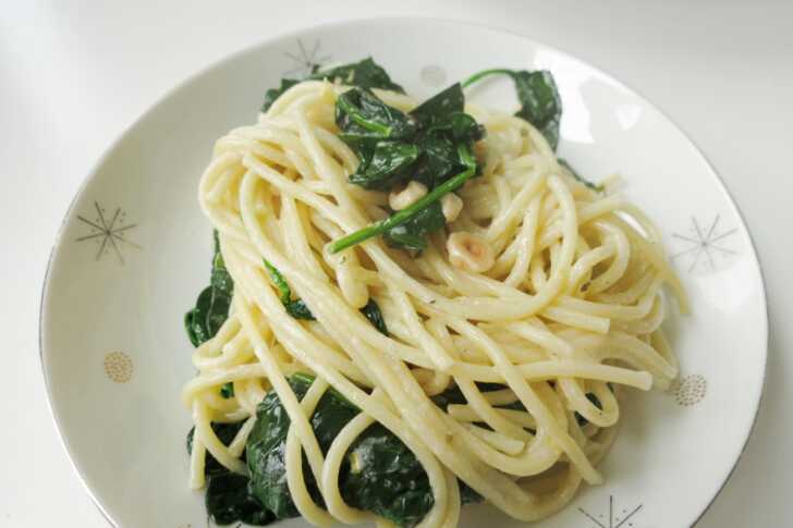 Mascarpone Spinach Spaghetti 12 Tomatoes