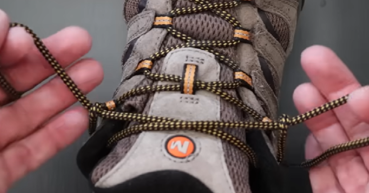 Tying hot sale leather laces