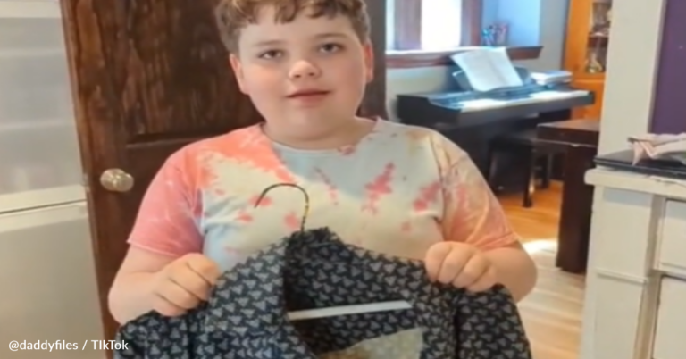Boy Comes Home From Sewing Class With A Sweet Surprise For Dad