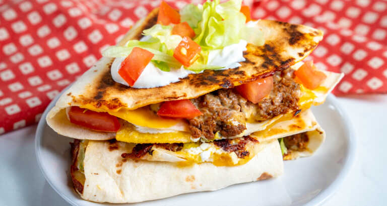 Crunchwrap Quesadilla (Tik Tok Tortilla Hack)