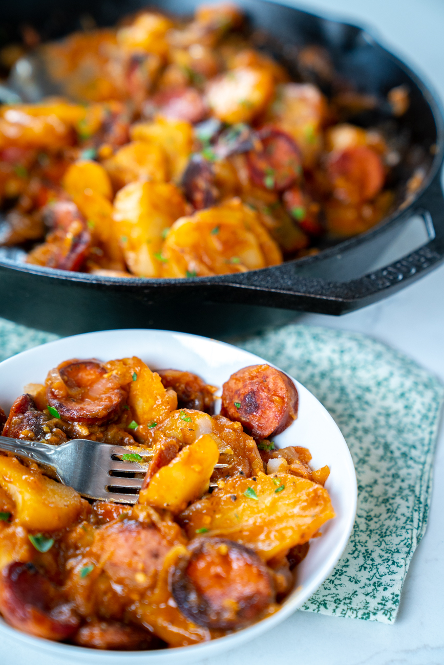 Saucy One-Pan Sausage and Potatoes-image