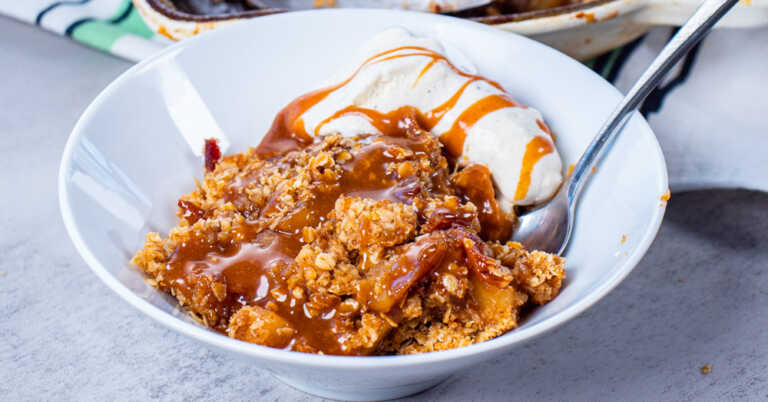 Bacon Caramel Apple Crisp