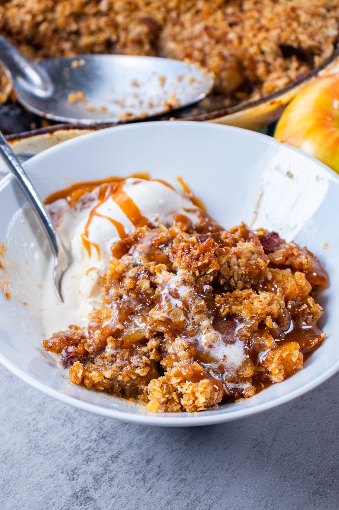 Bacon Caramel Apple Crisp