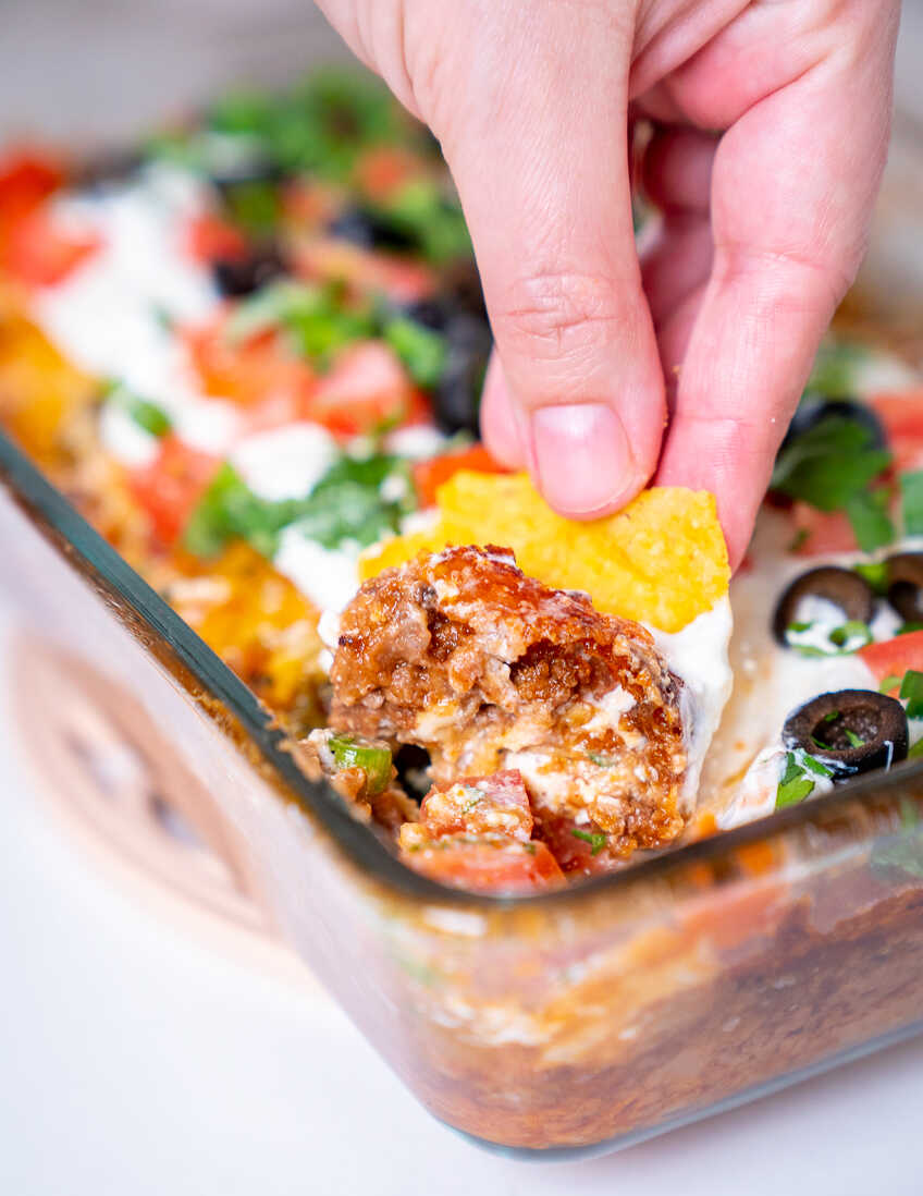 Baked Mexican Layer Dip | 12 Tomatoes