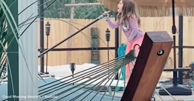 Dad Catches 8-Year-Old Belting Alicia Keys Song While Cleaning Pool