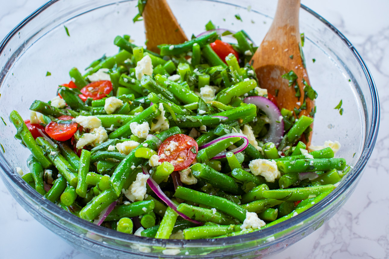 green bean salad with feta dressing Green Bean Salad