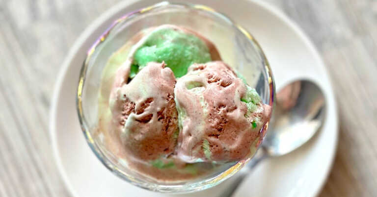 No-Churn Devil Mint Ice Cream