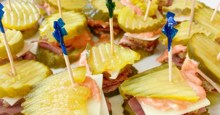 Reuben Pickle Bites