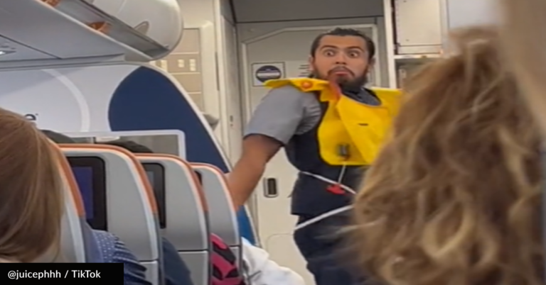 JetBlue Flight Attendant Puts On A Show During Safety Demonstration