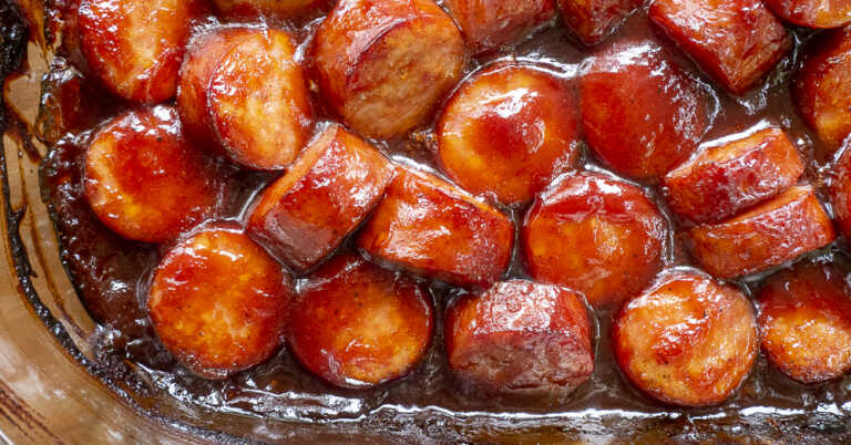 Baked BBQ Sausages