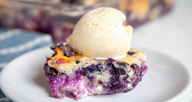Cream Cheese Blueberry Cobbler