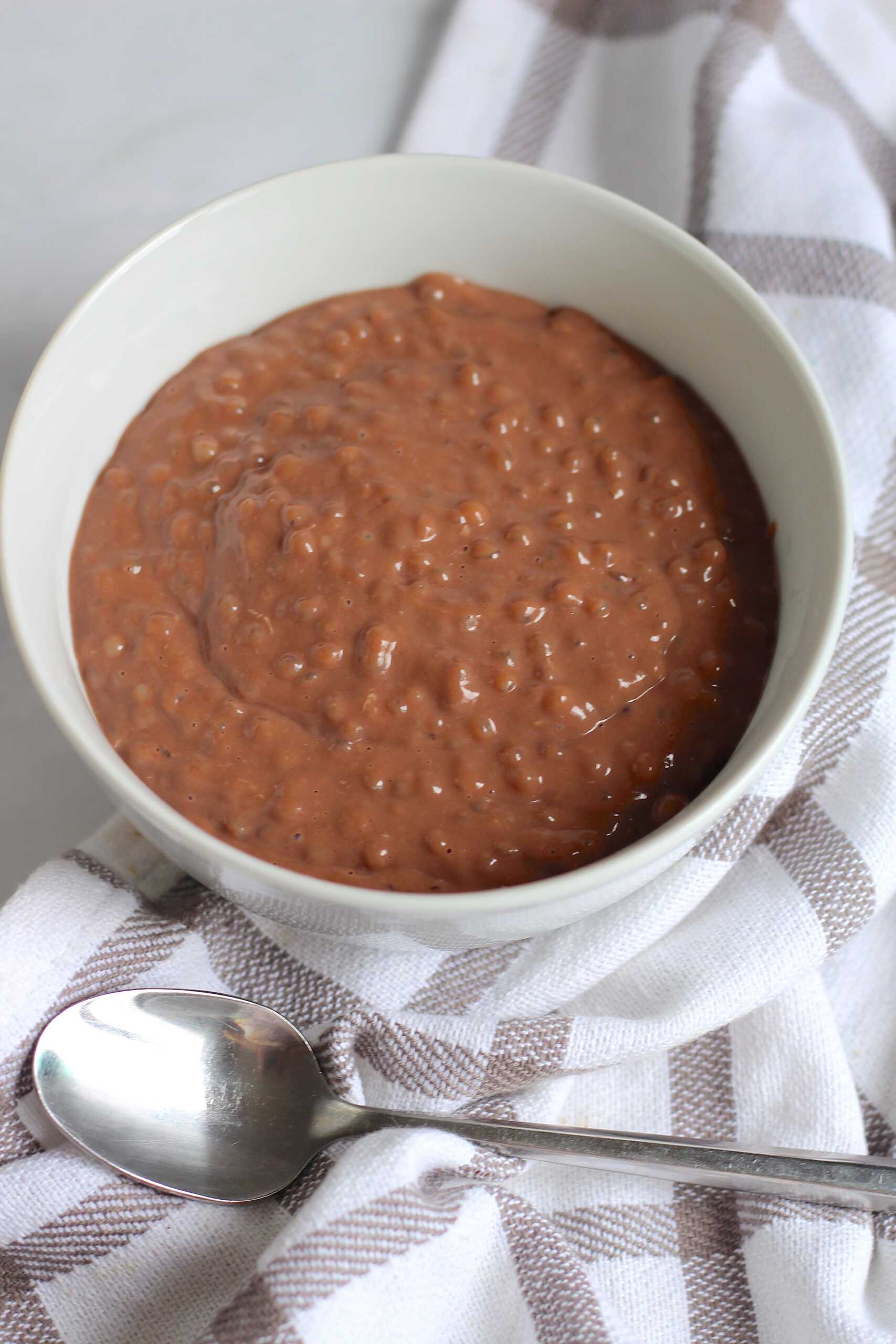 Chocolate tapioca pudding 4-min