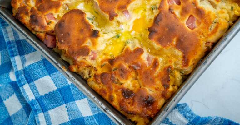 Ham and Cheese Butter Swim Biscuits