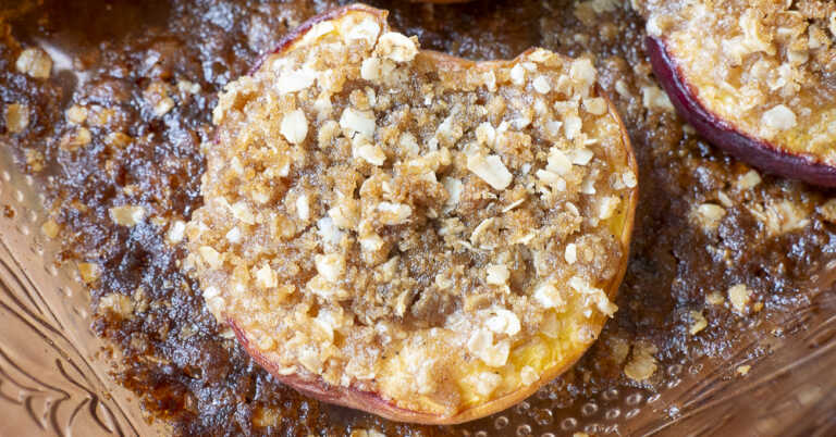 Baked Stuffed Peaches