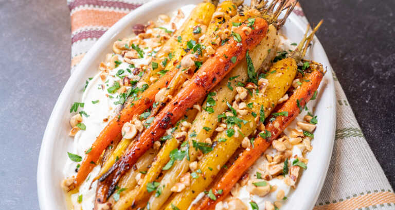 Roasted Carrots and Labneh