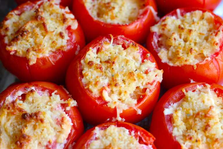 Three Cheese Stuffed Tomatoes