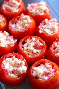 Three Cheese Stuffed Tomatoes 