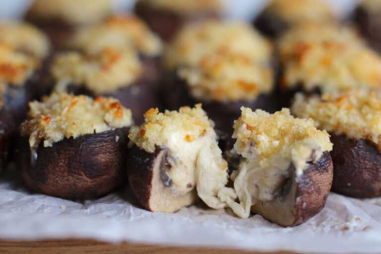 Three Cheese Stuffed Mushrooms