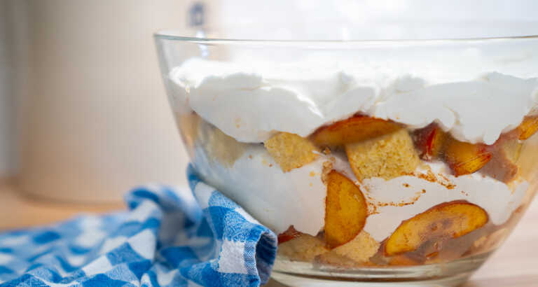 Peach Cornbread Trifle