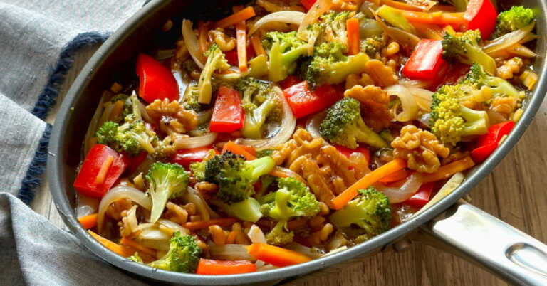 Walnut Broccoli Stir Fry