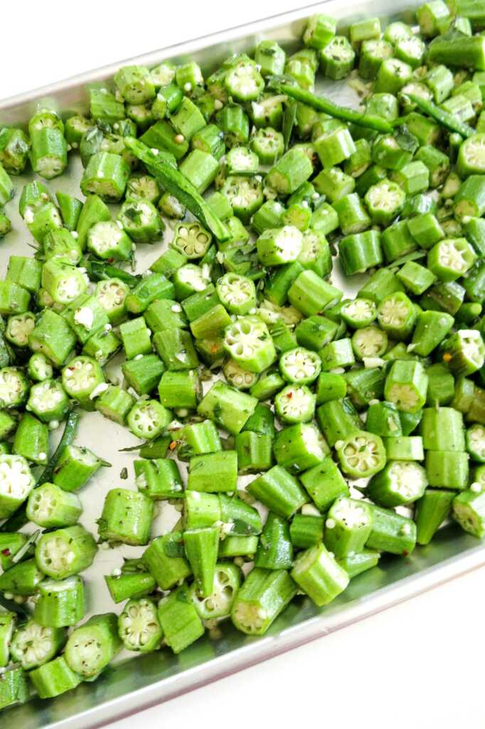 Garlic Roasted Okra 12 Tomatoes